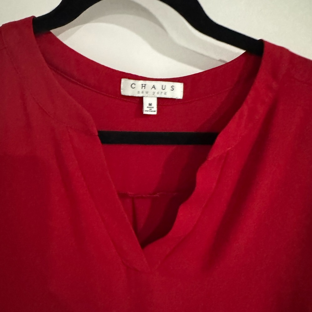 Chaus Women's Deep Red Blouse - Picture 3 of 5